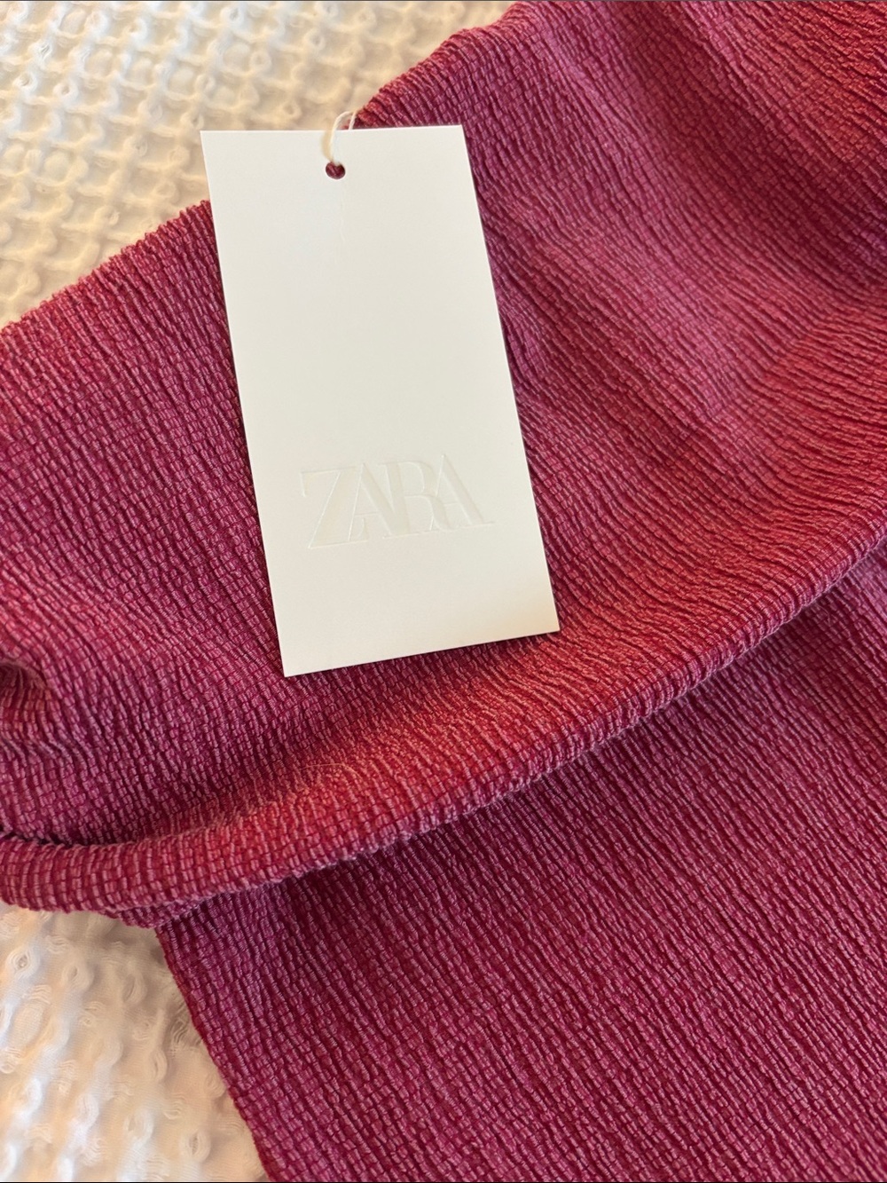 Zara Textured Bandeau Dress